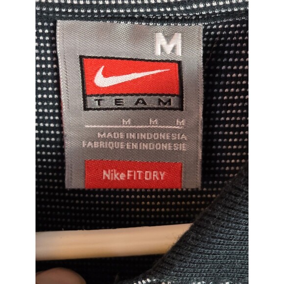 Vintage Nike Polo Shirt Men's Medium Black Striped‎ Livestrong Lance Armstrong - Picture 3 of 13